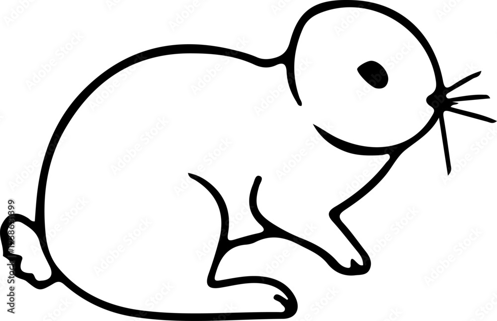 Obraz premium vector illustration of a mouse