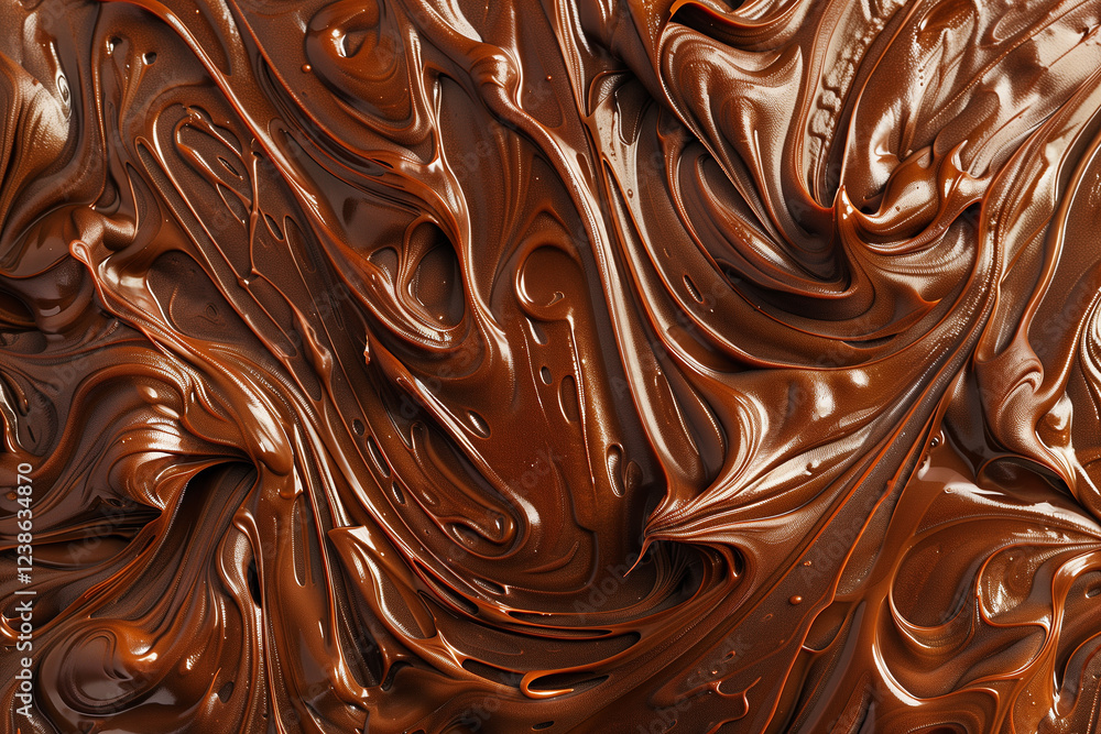 Brown Liquid chocolate. Background of Top view Brown Liquid chocolate. Background of Top view