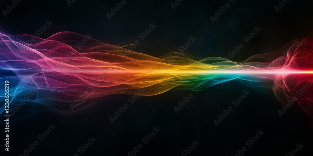 Dynamic rainbow color explosion illuminating a dark background with vivid rays spreading in all directions to create a breathtaking visual experience Dynamic rainbow color explosion illuminating a dark background with vivid rays spreading in all directions to create a breathtaking visual experience