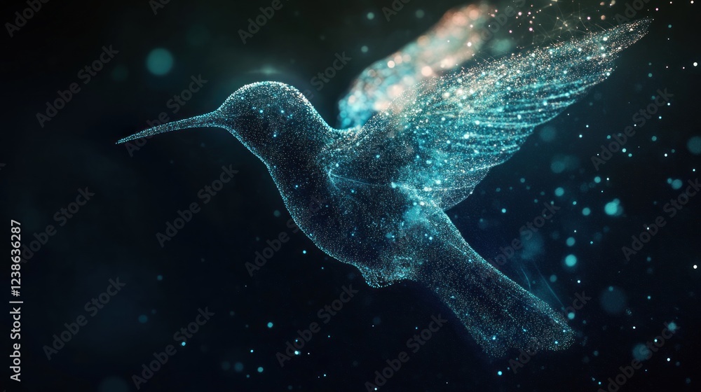Enchanted Hummingbird: A Digital Masterpiece Enchanted Hummingbird: A Digital Masterpiece