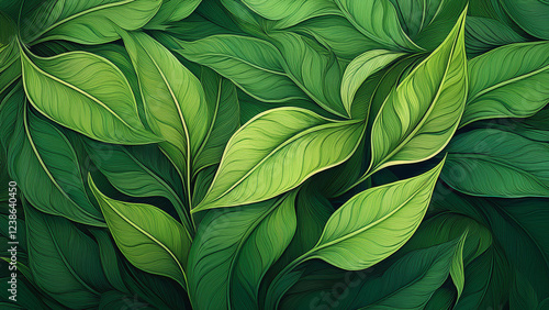 Green Leaf Background Stock Photo