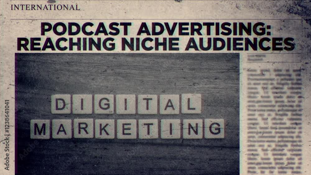 custom made wallpaper toronto digitalPodcast Advertising Reaching Niche Audiences Title on Newspaper headline Style