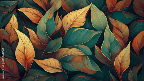 Fresh Green Foliage Background for Botanical Aesthetics