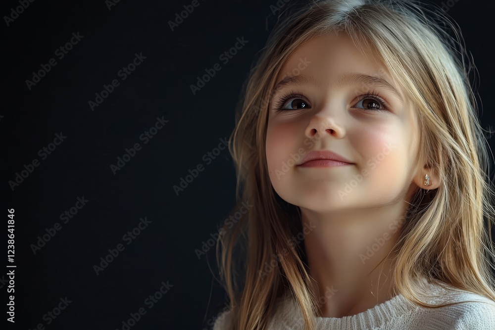 Portrait of a beautiful girl on a black background. Portrait of a beautiful girl on a black background.