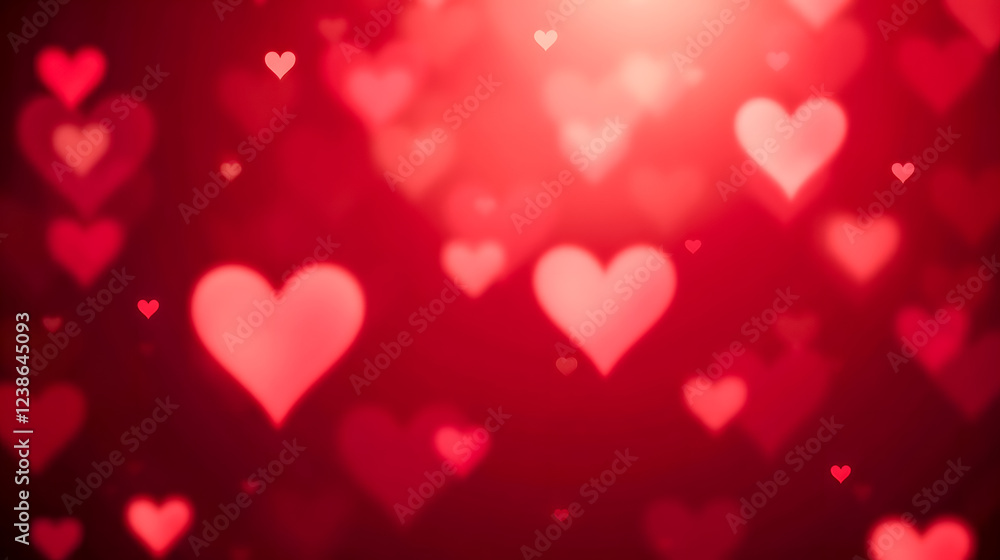 Red Heart Bokeh Background for Romantic Decorations, Valentine Day, Love Story, Wedding and Celebration Themes for Creative Projects Red Heart Bokeh Background for Romantic Decorations, Valentine Day, Love Story, Wedding and Celebration Themes for Creative Projects