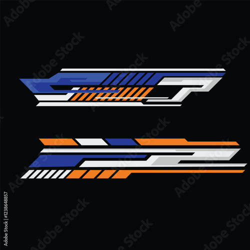 vector design decal livery strip line wrap car body