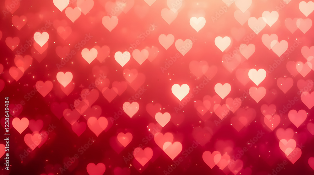 Beautiful Hearts Background in Soft Focus with Sparkling Effects for Romantic or Valentine's Day Themes Beautiful Hearts Background in Soft Focus with Sparkling Effects for Romantic or Valentine's Day Themes