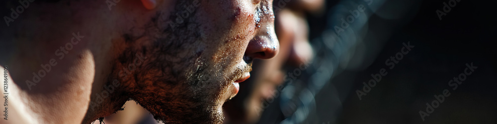 Mud-Covered Man's Profile Mud-Covered Man's Profile