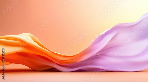 Colorful abstract background with flowing fabric design in vibrant shades and patterns photo