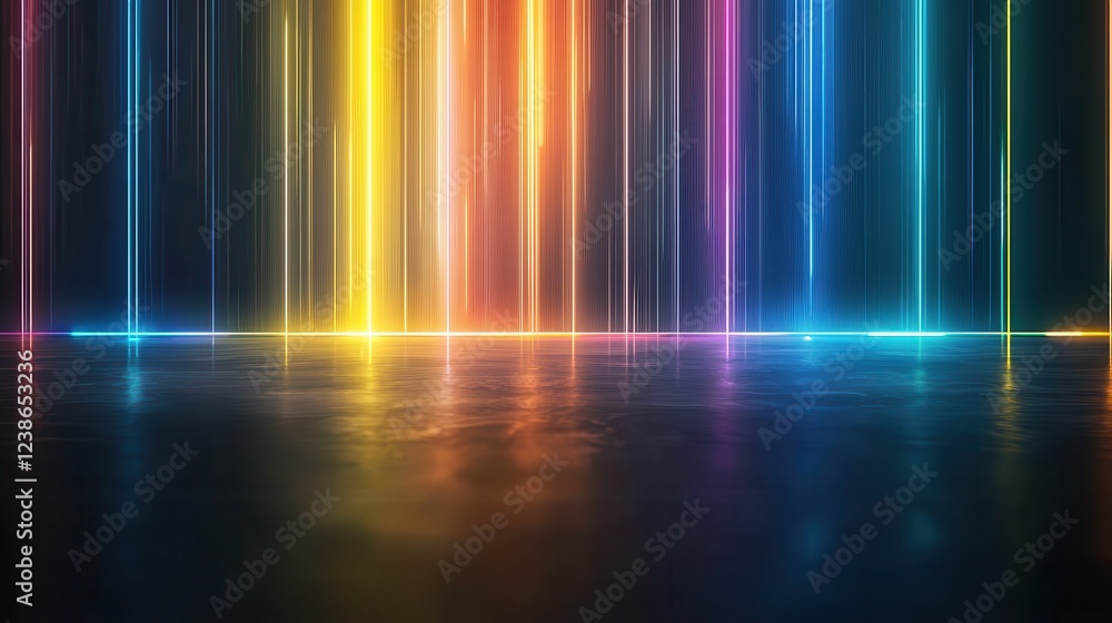 Colorful light streaks on a dark background creating an abstract artistic pattern and design Colorful light streaks on a dark background creating an abstract artistic pattern and design
