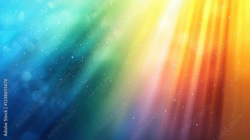 Rainbow colored background with stars and light effects for creative designs and projects Rainbow colored background with stars and light effects for creative designs and projects