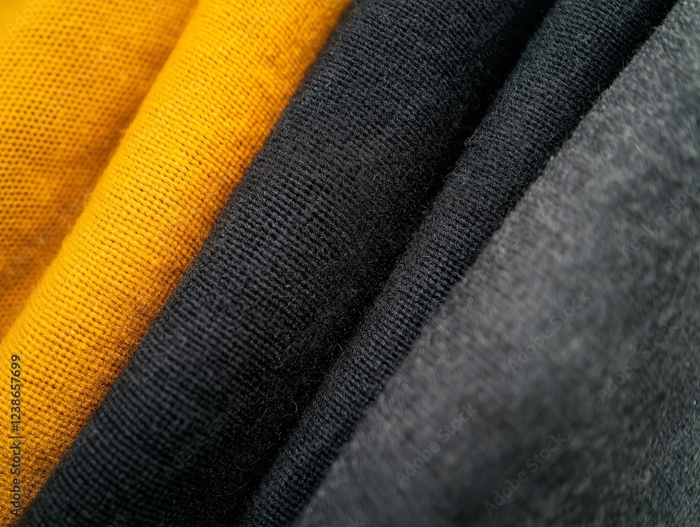 Folded Clothes Texture - Fabric Layers Close-Up Folded Clothes Texture - Fabric Layers Close-Up