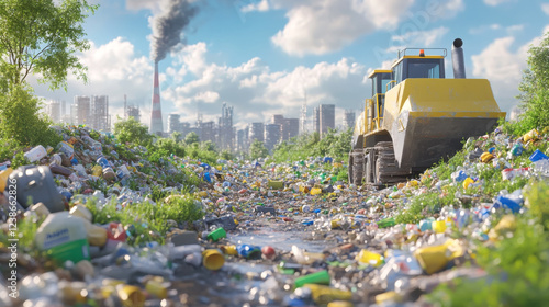Wide-angle view on urban industrial waste management and environmental sustainability