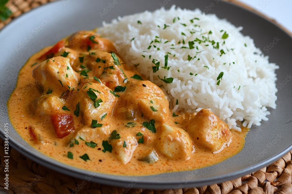 Creamy Chicken Curry with Rice Delicious Recipe Creamy Chicken Curry with Rice Delicious Recipe