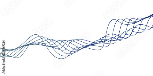 You're envisioning an **abstract background** featuring **technology-inspired, wavy curve lines**, with a dynamic sense of **motion**. The design would include a **seamless pattern** of **curved waves