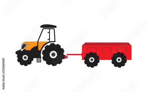 Tractor Vector icon design illustration Template