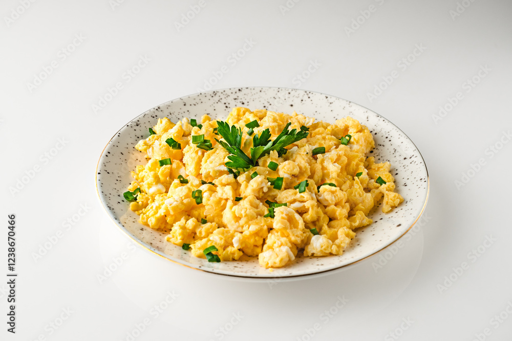 Scrambled Eggs and Juice Delicious Breakfast Meal with Toast and Fresh Ingredients Scrambled Eggs and Juice Delicious Breakfast Meal with Toast and Fresh Ingredients