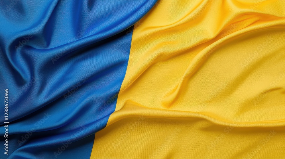 Close up of yellow and blue fabric textiles showing texture and patterns for design and fashion applications Close up of yellow and blue fabric textiles showing texture and patterns for design and fashion applications