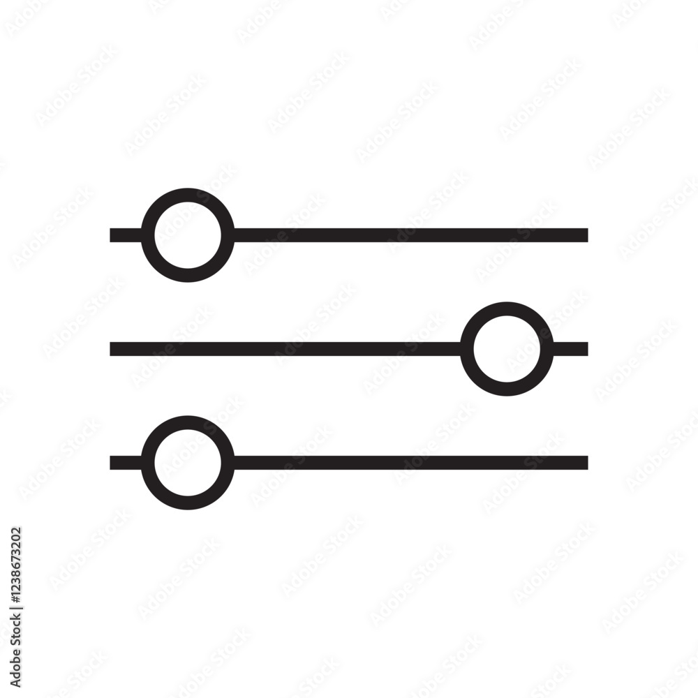 Settings sliders icon Flat fill set collection Settings sliders icon Flat fill set collection