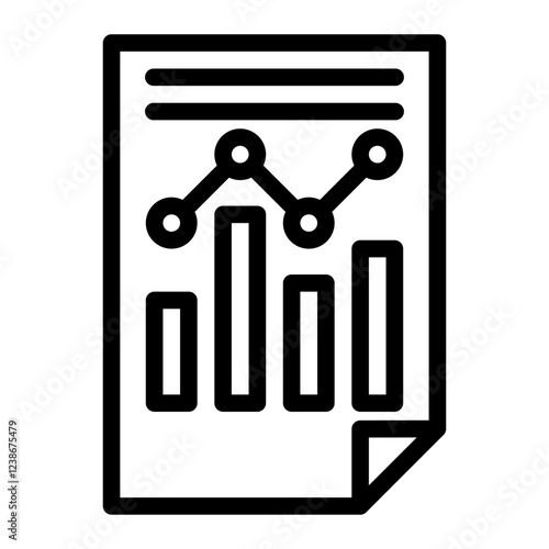 Paper Icon With Line Style