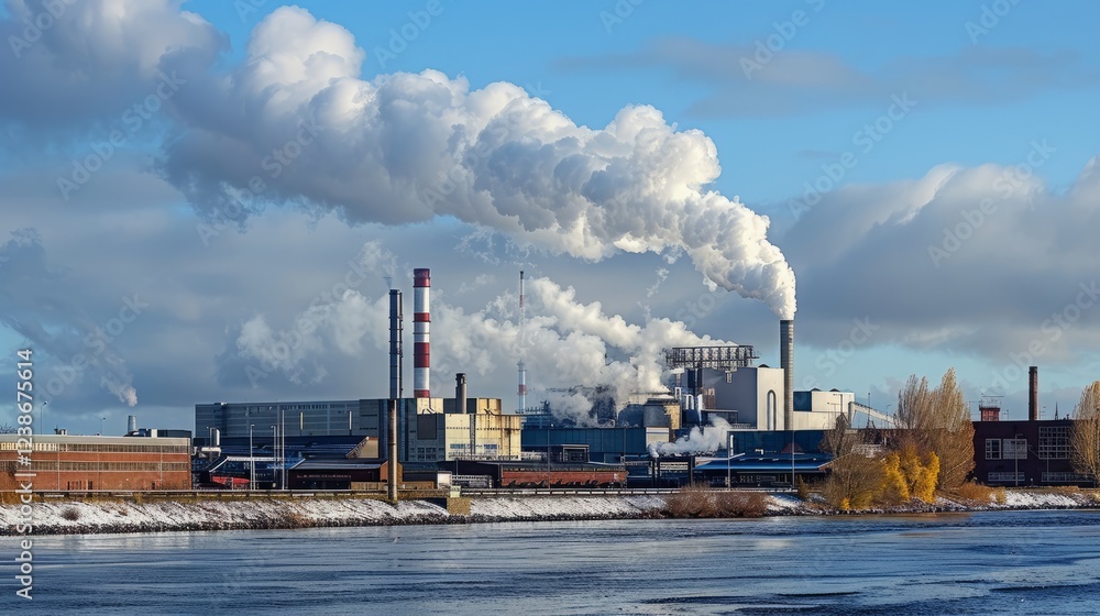 pollute the environment with smoke from the plant's chimneys. pollute the environment with smoke from the plant's chimneys.