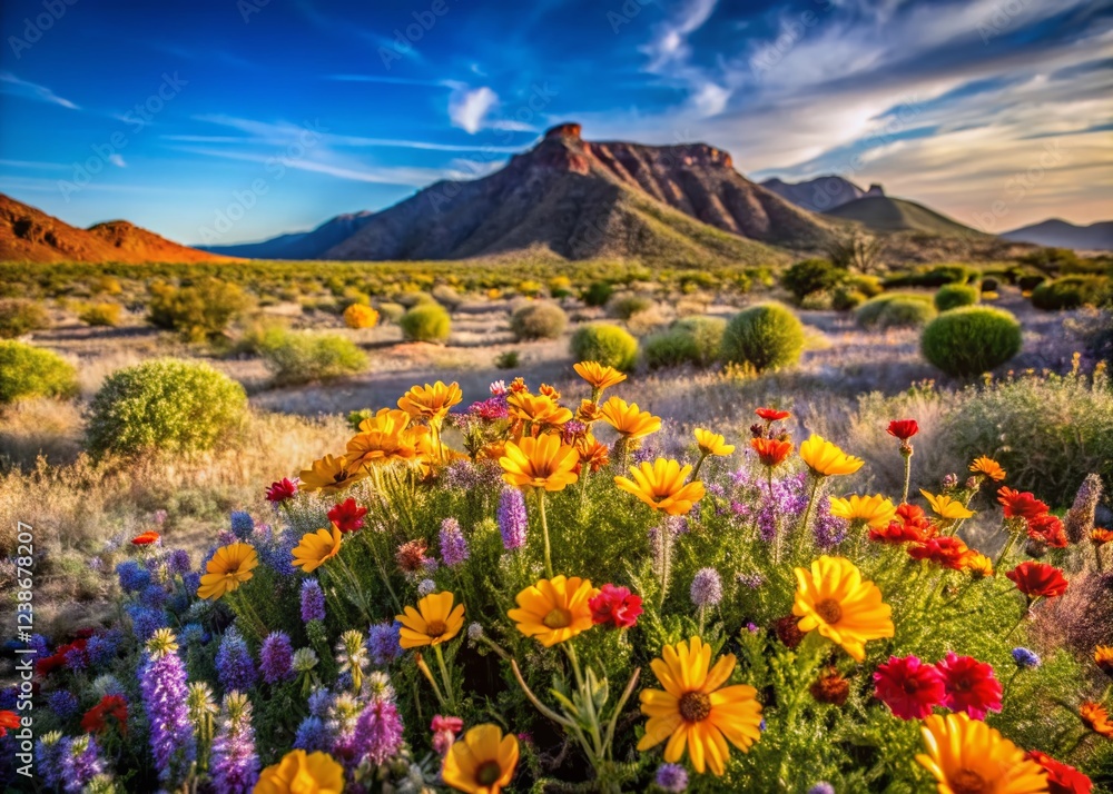 Fototapeta premium Desert Wildflower Gardening: Planting & Growing Guide - Stunning Stock Photo