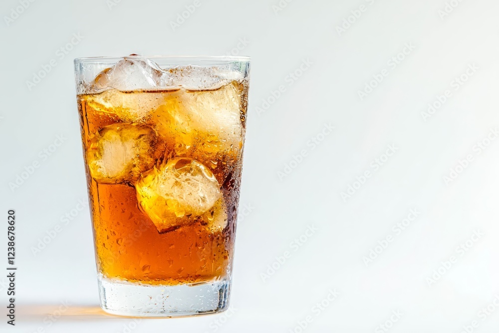 Glass with ice on white background. Glass with ice on white background.