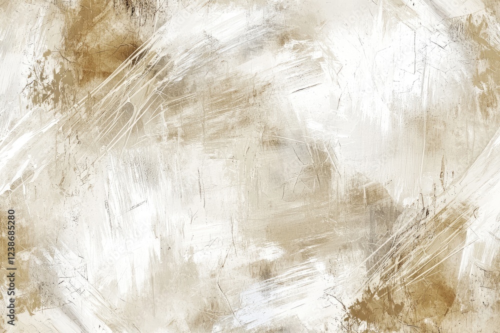 Fototapeta premium Abstract Beige and White Brushstroke Texture