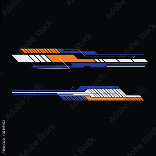 vector design decal livery strip line wrap car body