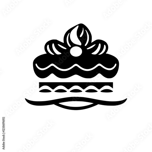 A delectable cake design, perfect for birthdays or celebrations. This image showcases a layered cake with rich frosting and elegant decorations. Ideal for bakeries, restaurants, or food blogs.