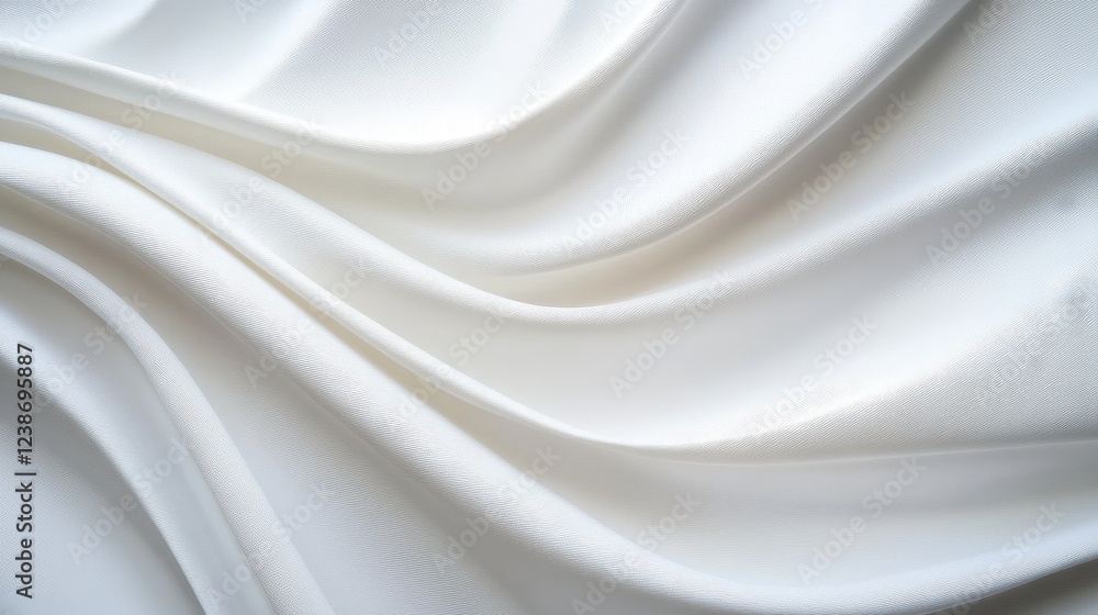 Fototapeta premium Abstract White Paper Waves with Subtle Shadows Creating an Elegant and Minimalist Design