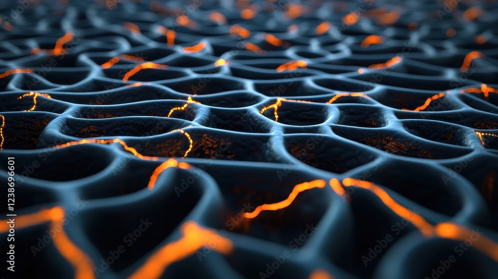 Fototapeta premium Abstract glowing pattern with vibrant colors and fluid shapes