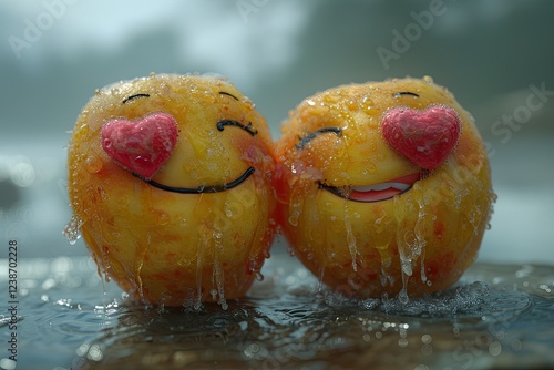 elements like icons of likes, shares, comments, and other social media interactions to highlight online engagement and community