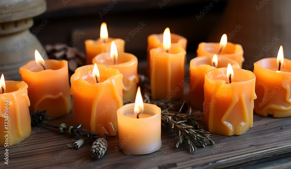 candles on a table candles on a table