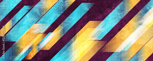 Wallpaper Mural Colorful tech grunge minimal abstract geometric background. Vector concept graphic banner design Torontodigital.ca