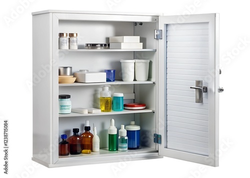 medicine cabinet isolated on a white background
