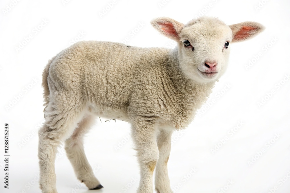Fluffy cartoon sheep, white backdrop, perfect for branding. Fluffy cartoon sheep, white backdrop, perfect for branding.