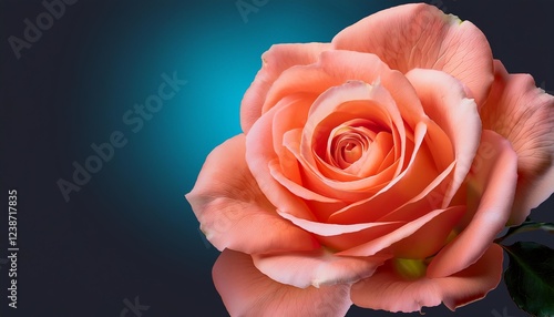 coral rose flower specified retouch photo