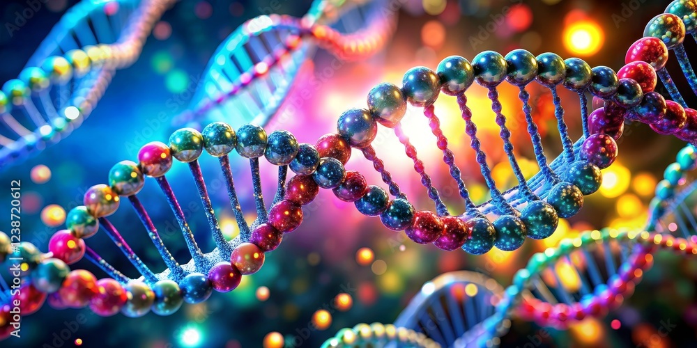 Cosmic DNA A Vibrant Helix of Life, Illuminated by a Kaleidoscope of Colors Cosmic DNA A Vibrant Helix of Life, Illuminated by a Kaleidoscope of Colors