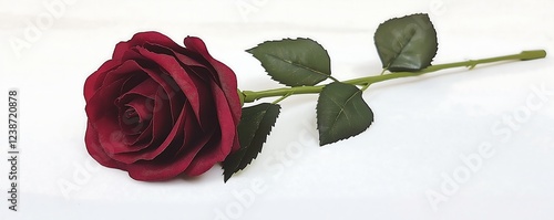 Red rose, dark red flower, single rose, romantic bloom