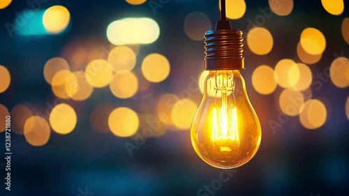 Glowing lightbulb - concept of creativity and ideas