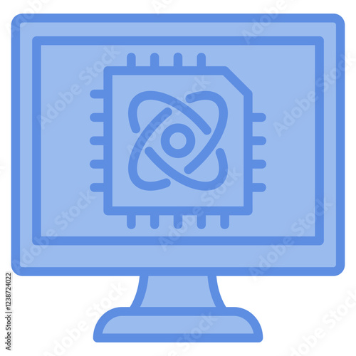 Quantum Computing Icon Element For Design