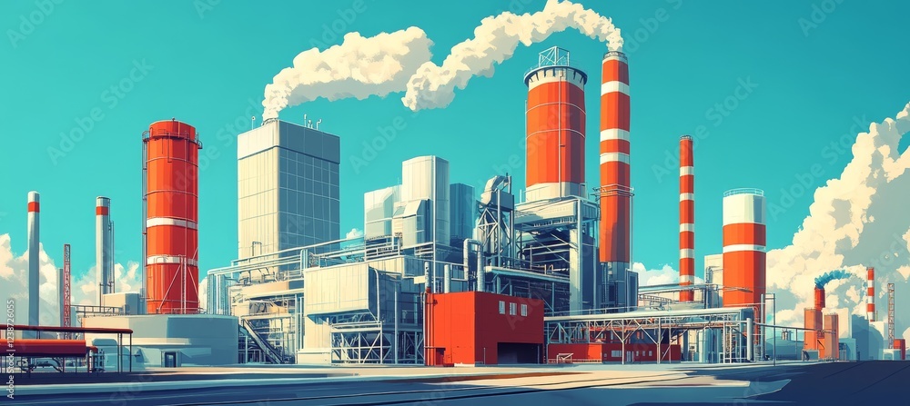Power plant. Generative AI technology.
Power plant. Generative AI technology.
