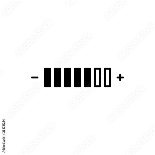 Volume control icon. Vector illustration for web design, app and UI. Media player buttons icon.