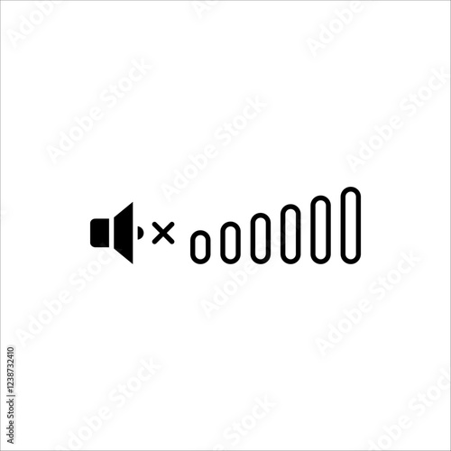 Volume control icon. Media player button. Vector illustration for web design, isolated on white background.