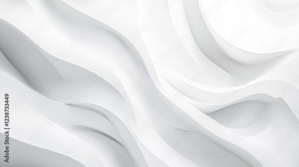Abstract White Flowing Wavy Lines Background with Gentle Curves and Soft Light Grey Tones Abstract White Flowing Wavy Lines Background with Gentle Curves and Soft Light Grey Tones