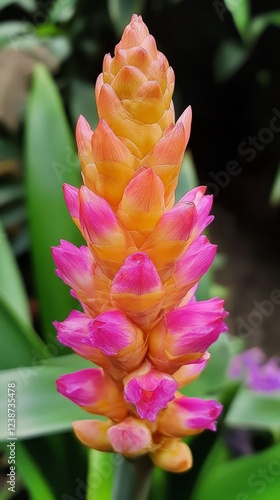 The beautiful Curcuma zanthorrhiza plant photo