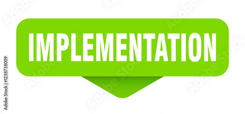 implementation sticker. implementation sign on transparent background