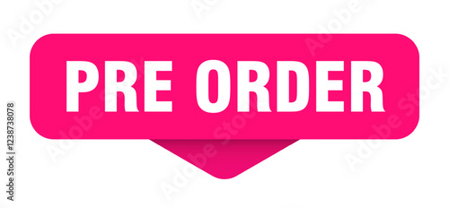 pre order sticker. pre order sign on transparent background