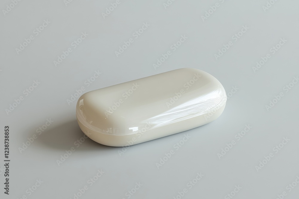 Simple white soap case placed on a light gray surface showcasing minimalistic design and modern aesthetics